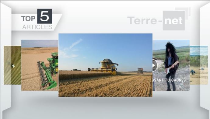 Top articles - À La Une : météo de la moisson, vidéo Antifarmer et 125 ans de New Holland